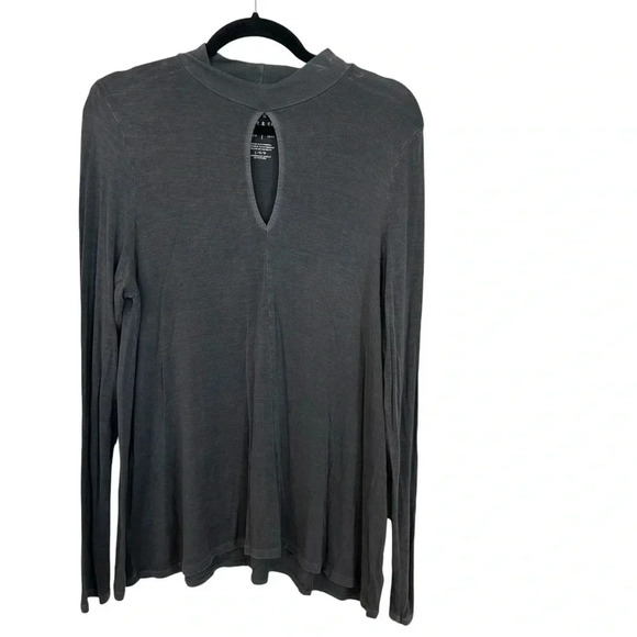 American Eagle Outfitter Soft & Sexy Gray Long Sleeve Keyhole Swing Top Sz L GUC - Picture 1 of 8